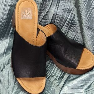 DV by Dolce Vita Holka Platform Slide Sandal Black Sz9